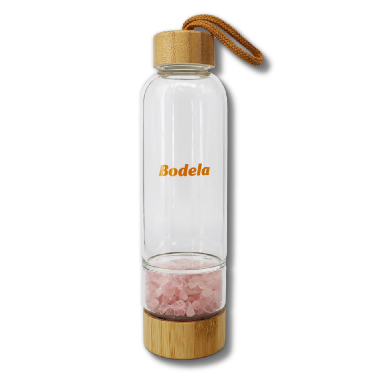 Rose Quartz Glass Water Bottle