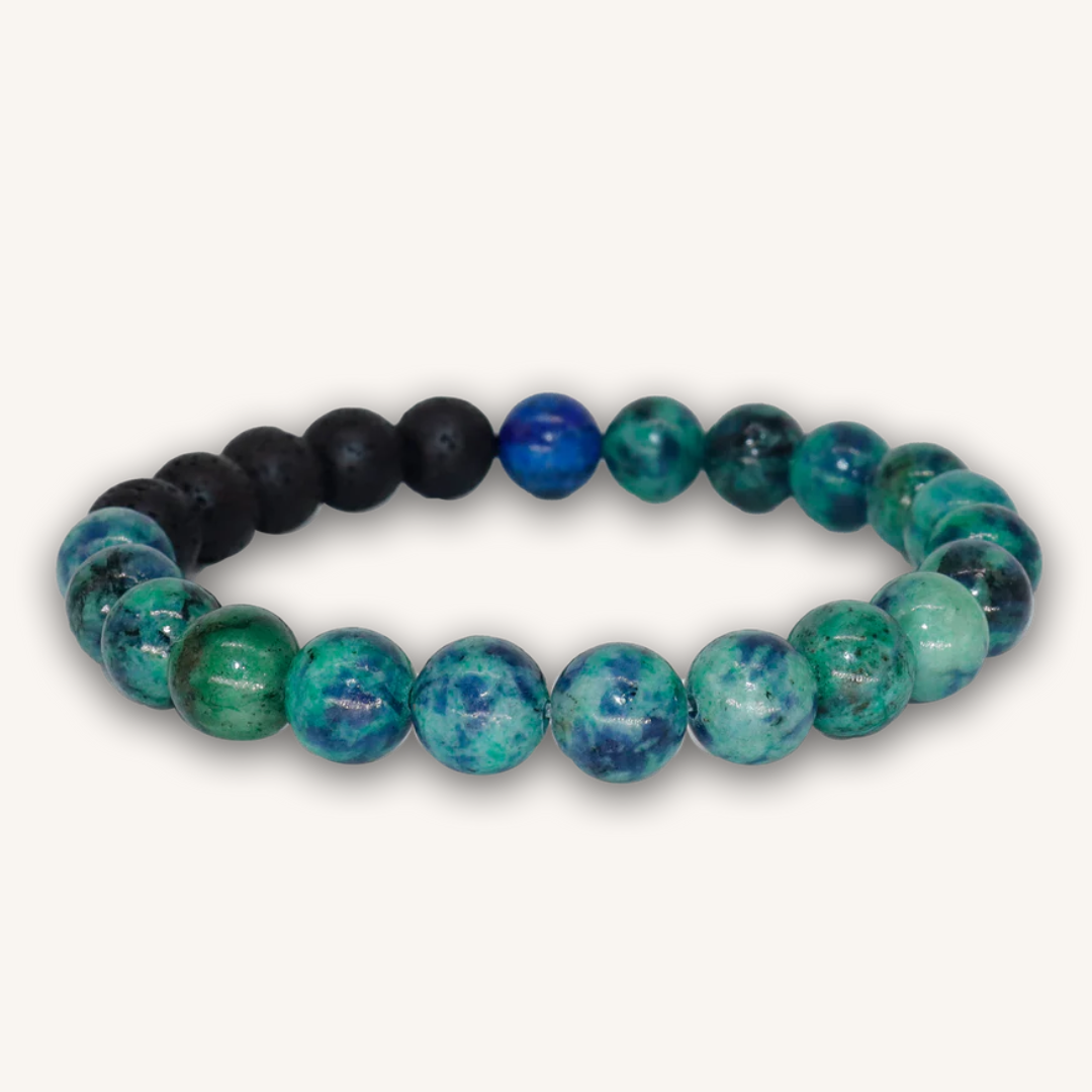 Lapis Chrysocolla Essential Oil Bracelet