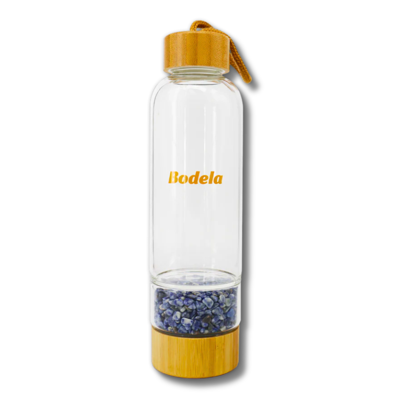 Blue Spot Jasper Glass Water Bottle