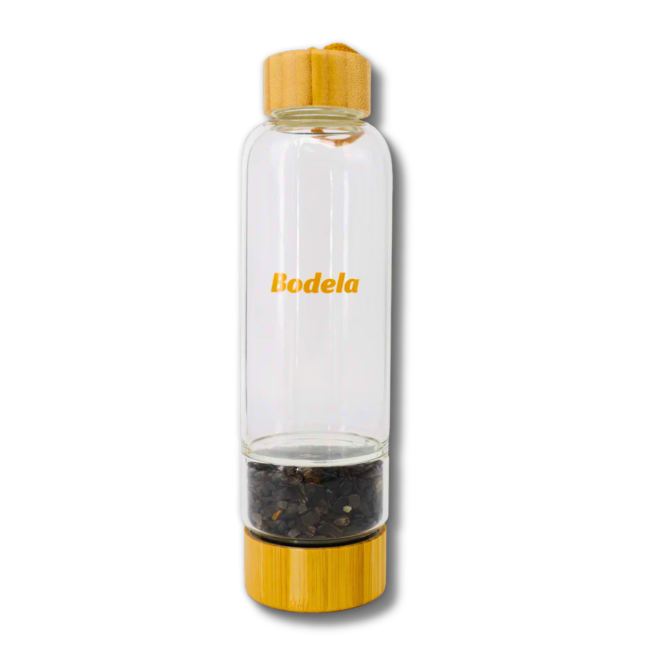 Black Obsidian Glass Water Bottle