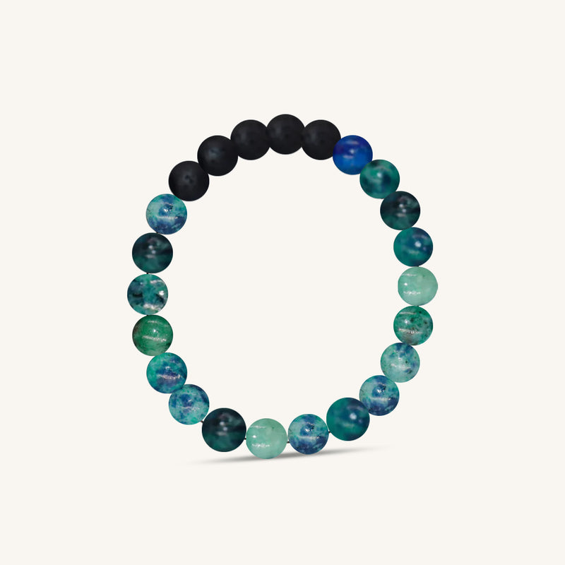 Lapis Chrysocolla Essential Oil Bracelet