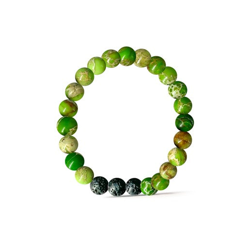 Green Imperial Jasper Essential Oil Bracelet - Bodela